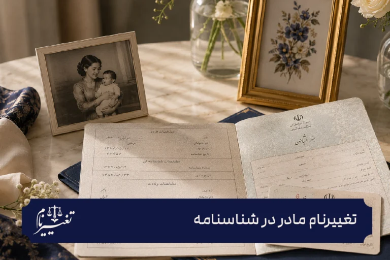 تغییر نام مادر در شناسنامه فرزند