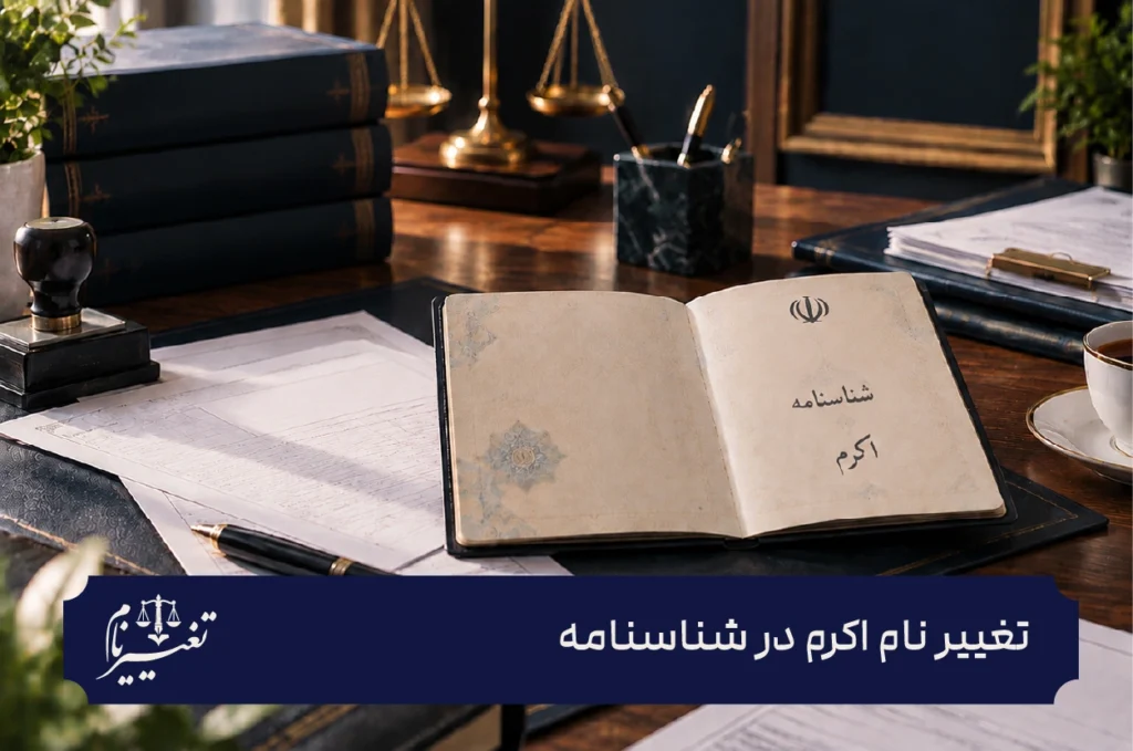 تغییر نام اکرم در شناسنامه